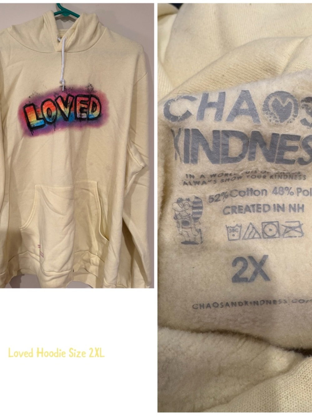 Loved Rainbow Graphic Hoodie